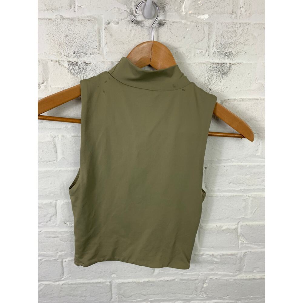 House of Harlow 1960 Women's Turtleneck Tank Top Sleeveless Green Size XS - Picture 2 of 5